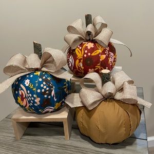 Handmade Pumpkins. These are styrofoam underneath